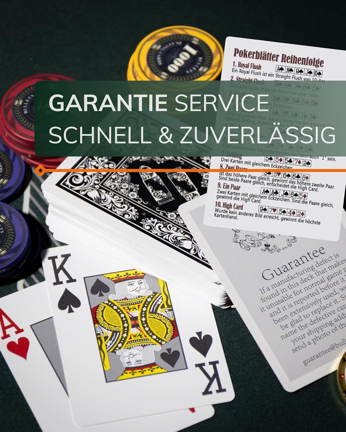 Plastik Pokerkarten "Platinum" - Bullets Playing Cards