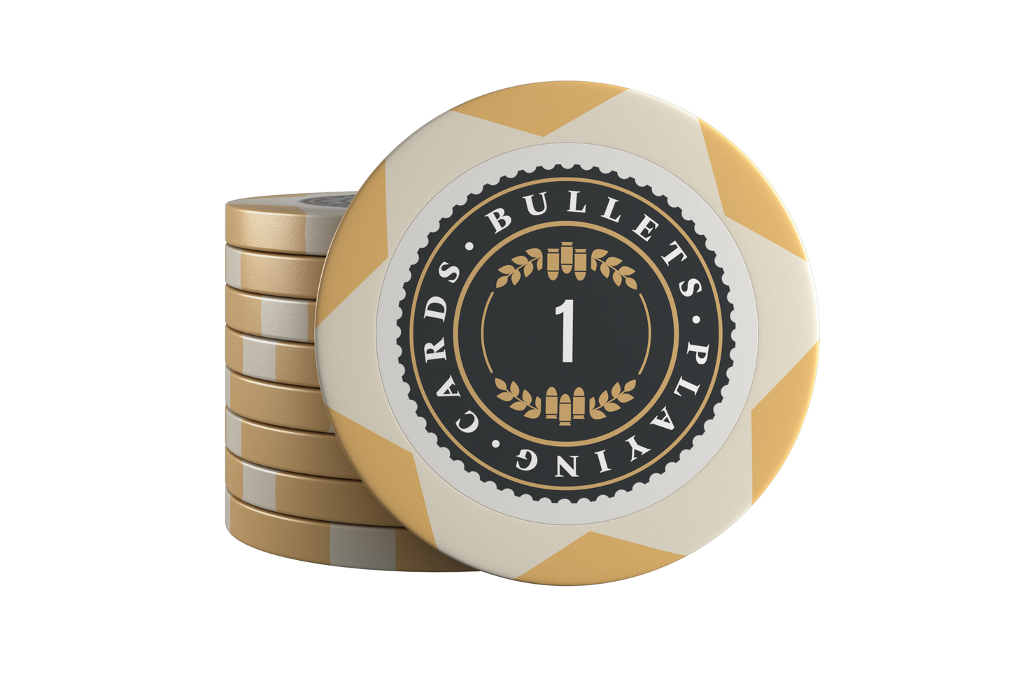 Clay Poker Chips "Adriana" mit Werten - 25er Rolle
