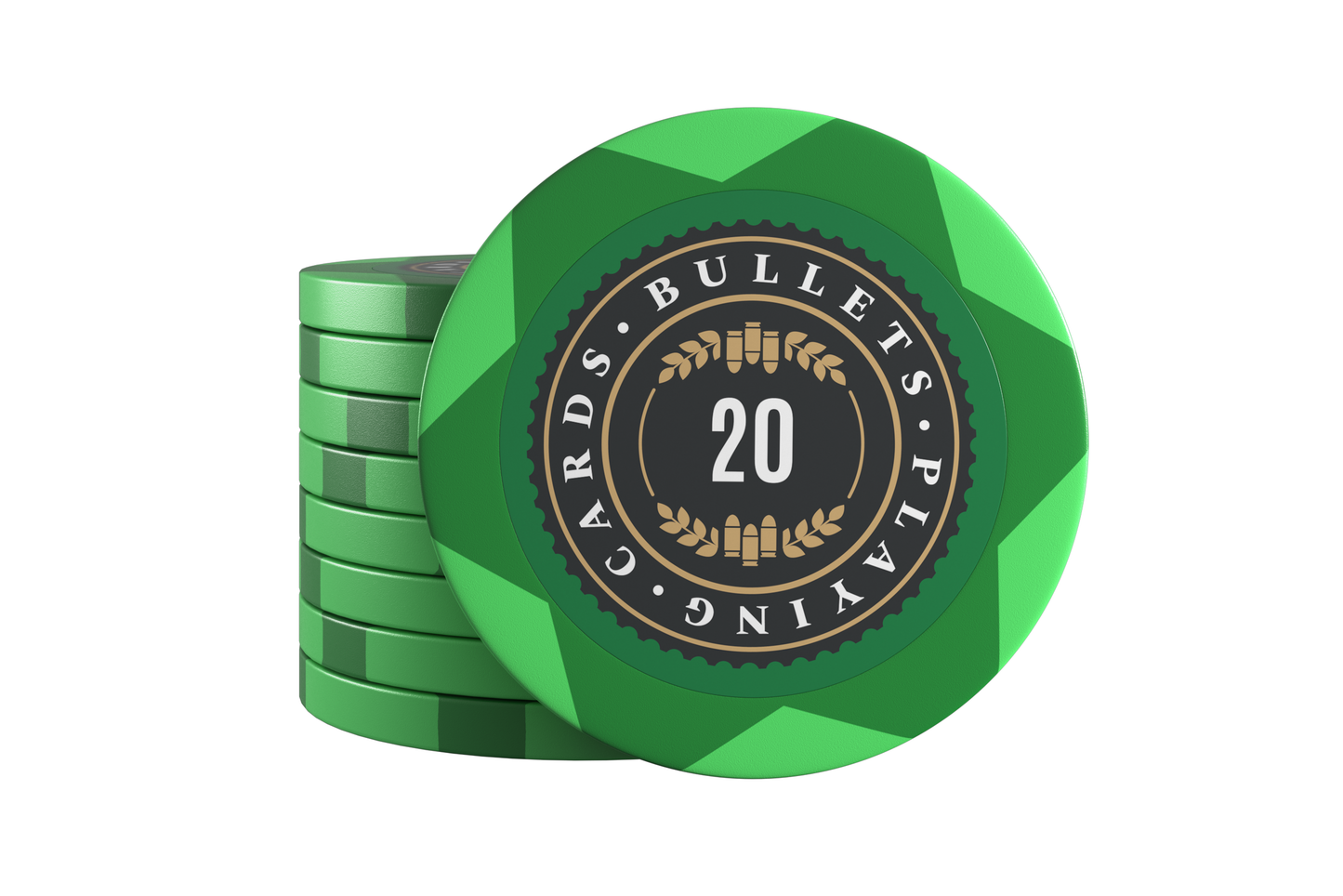 Clay Poker Chips "Adriana" mit Werten - 25er Rolle