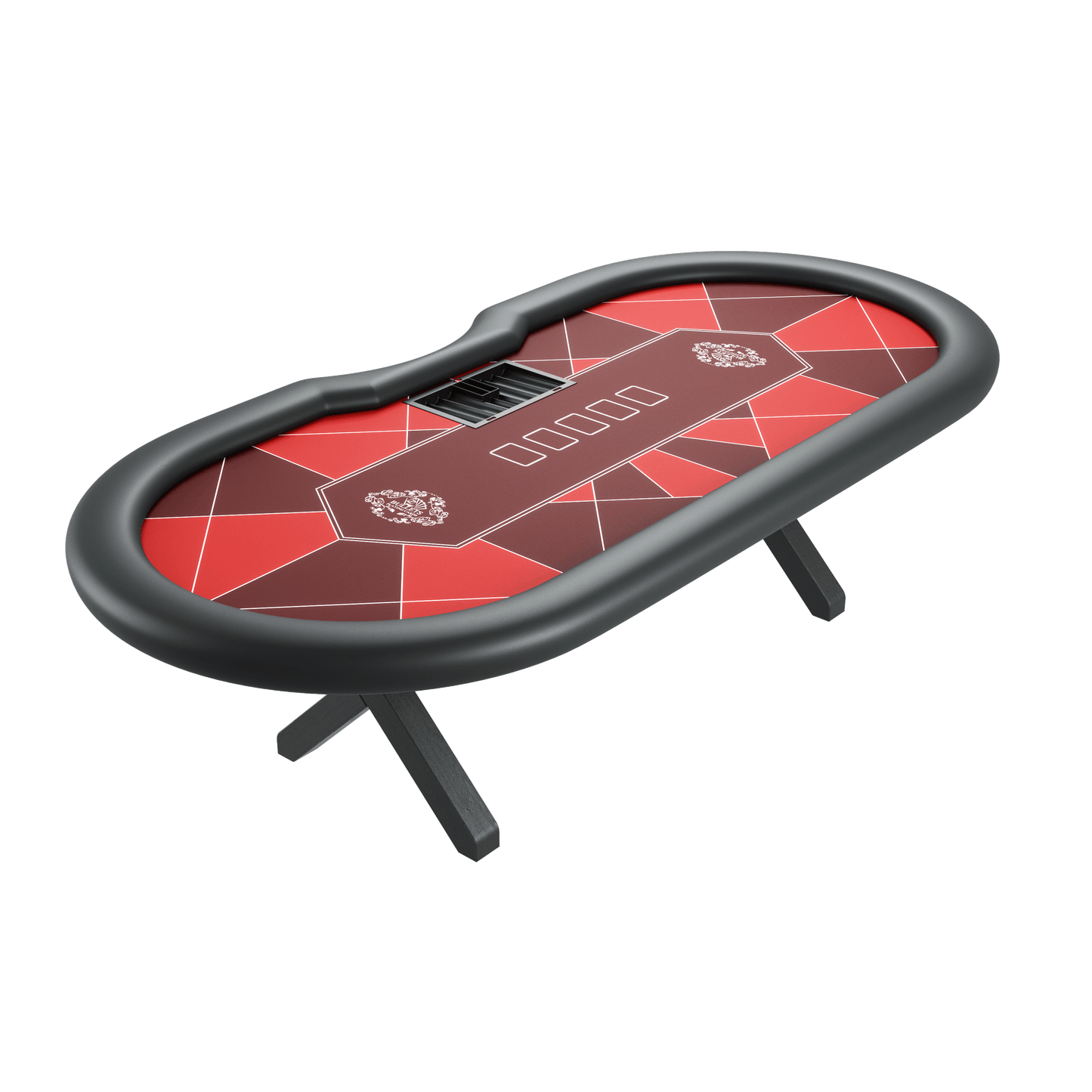 Professioneller Pokertisch mit Dealer-Position (270x130cm) - Bullets Playing Cards