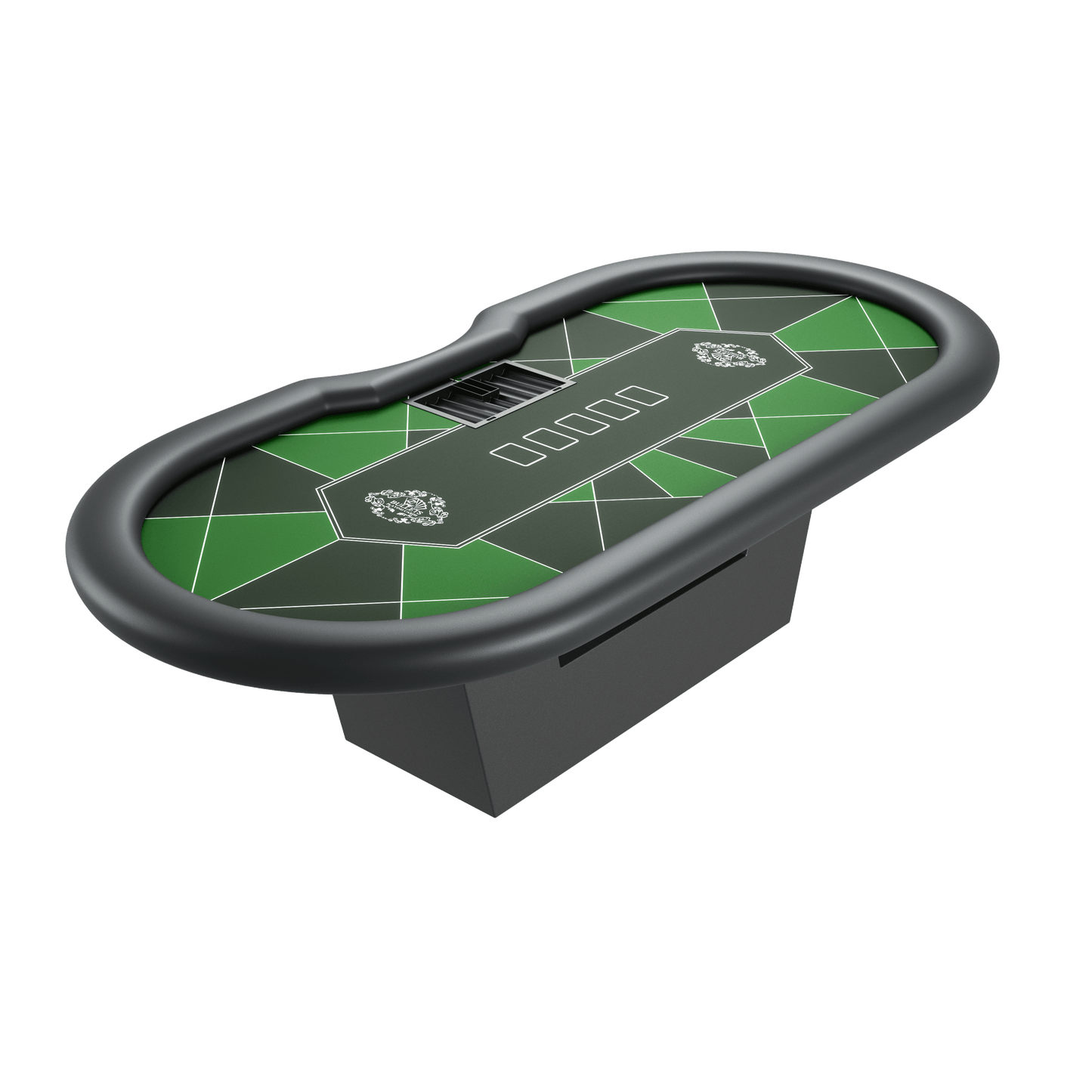Professioneller Pokertisch mit Dealer-Position (270x130cm) - Bullets Playing Cards