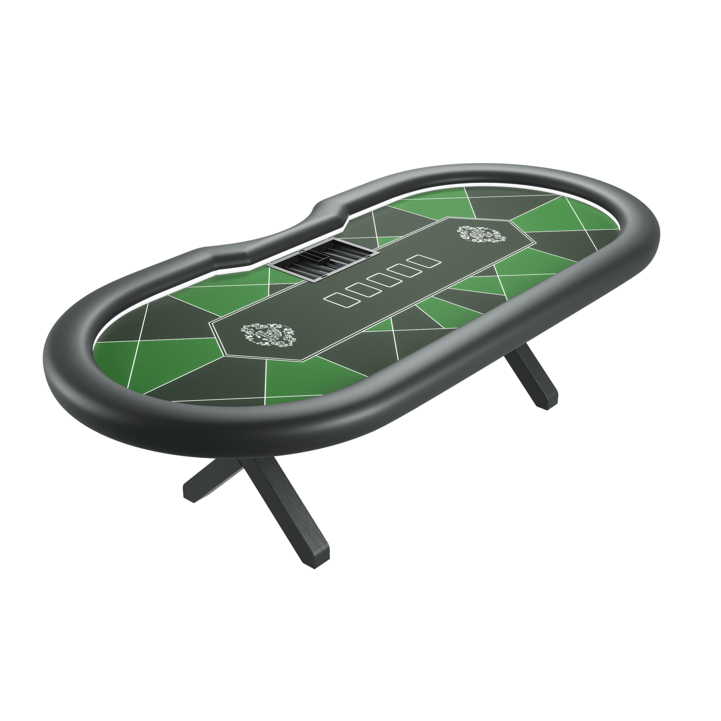 Professioneller Pokertisch mit Dealer-Position (270x130cm) - Bullets Playing Cards