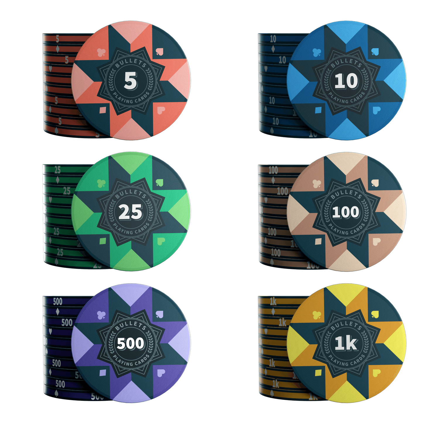Poker Koffer mit 300 Keramik Pokerchips "Paulie" mit Werten