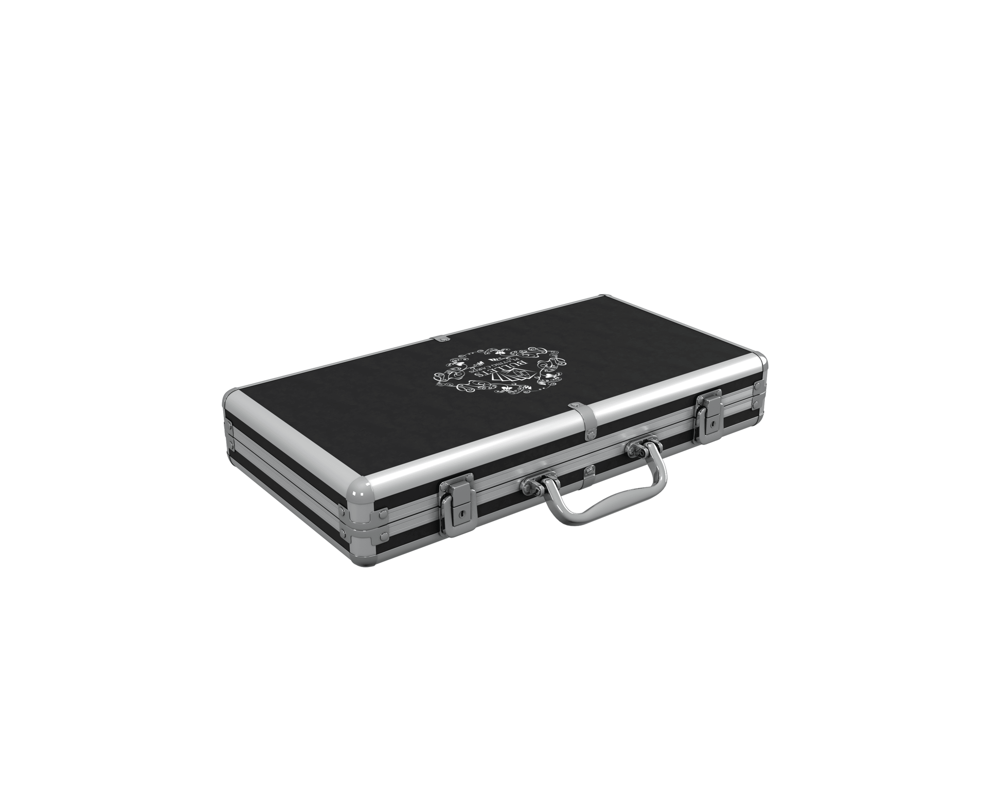 großer Pokerkoffer (300 Chips)- ABS standard black - Bullets Playing Cards