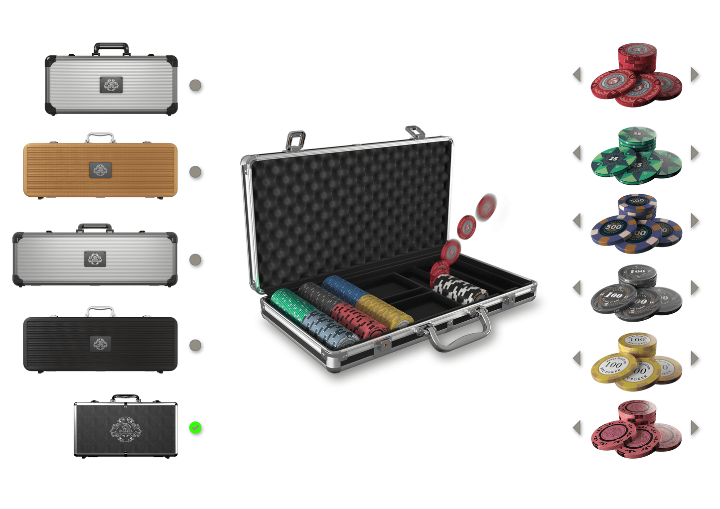 Pokerkoffer - Konfigurator - Bullets Playing Cards