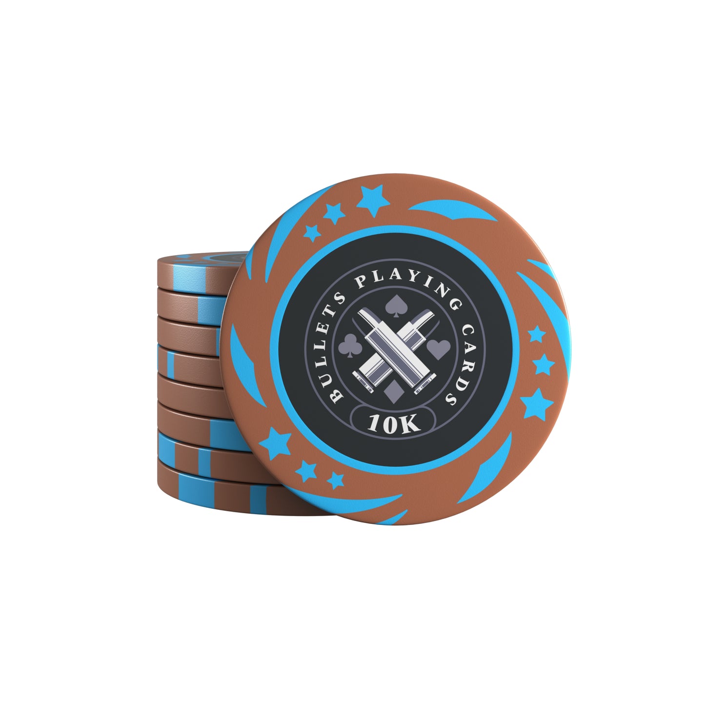 Plastik Poker Chips "Janice" mit Werten - 25er Rolle