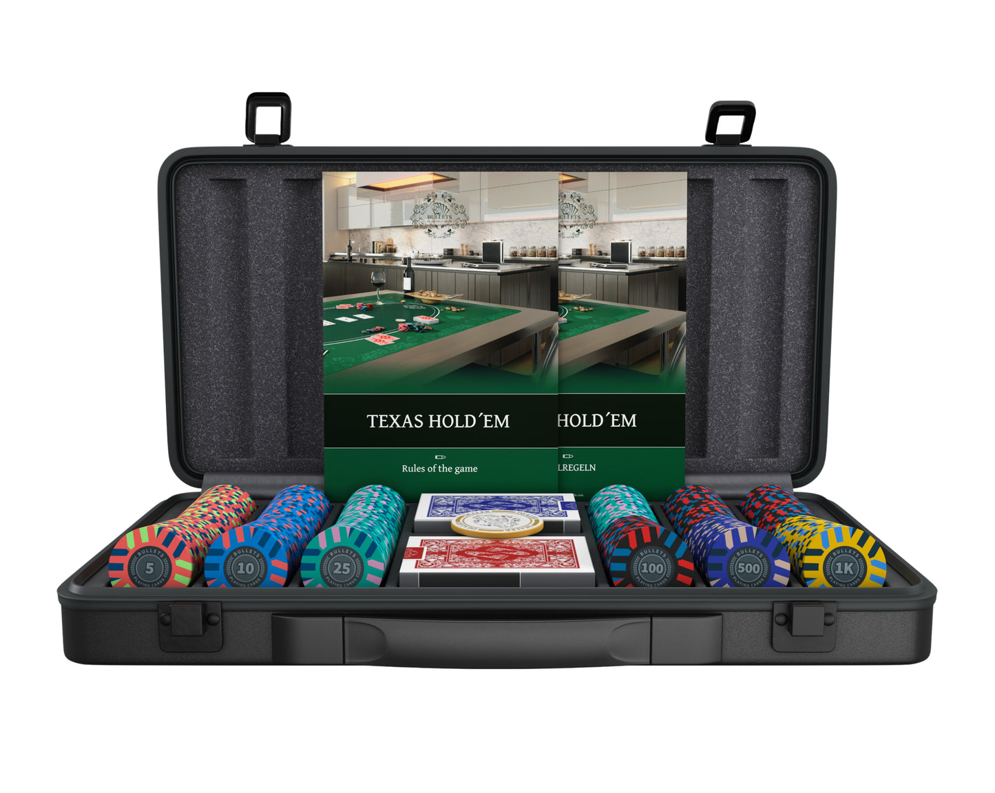 Poker Koffer mit 300 Clay Pokerchips "Salvatore"