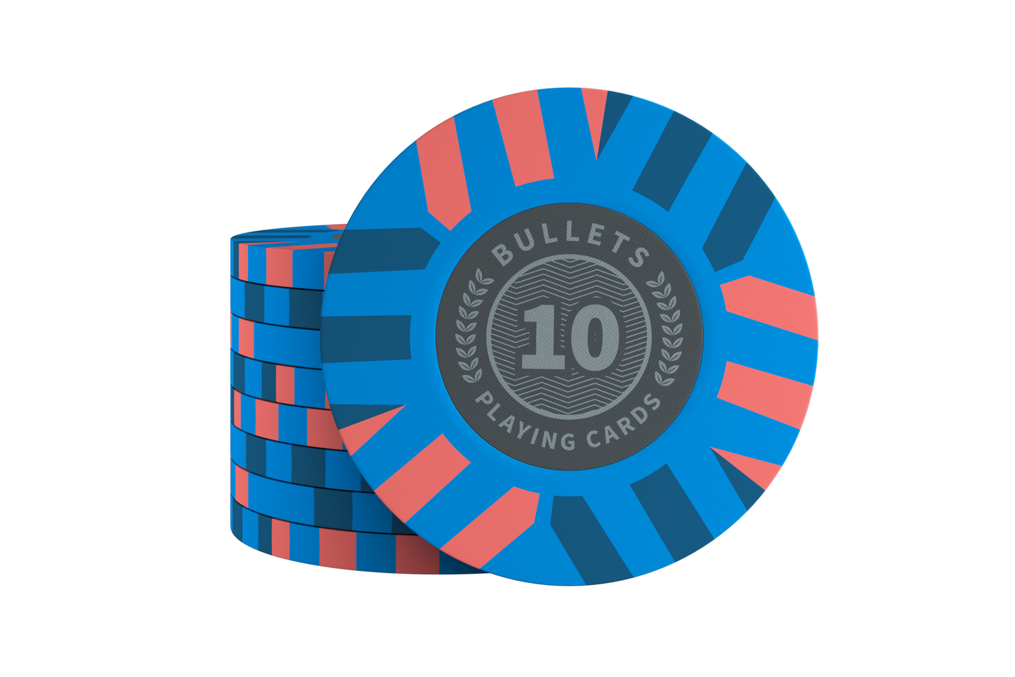 Clay Poker Chips "Salvatore" mit Werten, ohne Metallkern - 25er Rolle