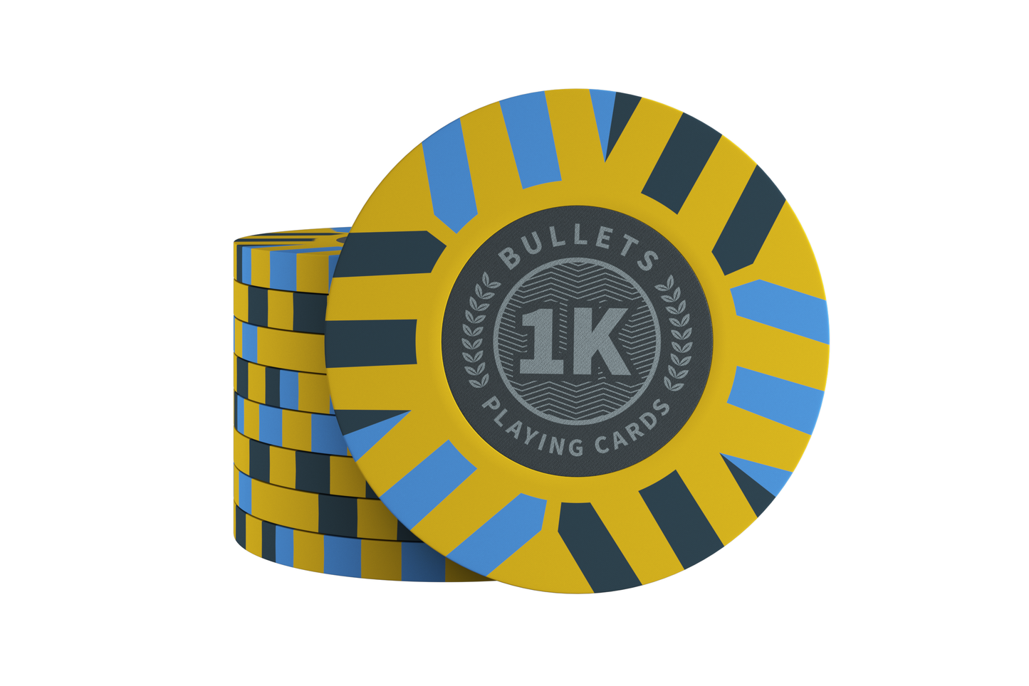 Clay Poker Chips "Salvatore" mit Werten, ohne Metallkern - 25er Rolle