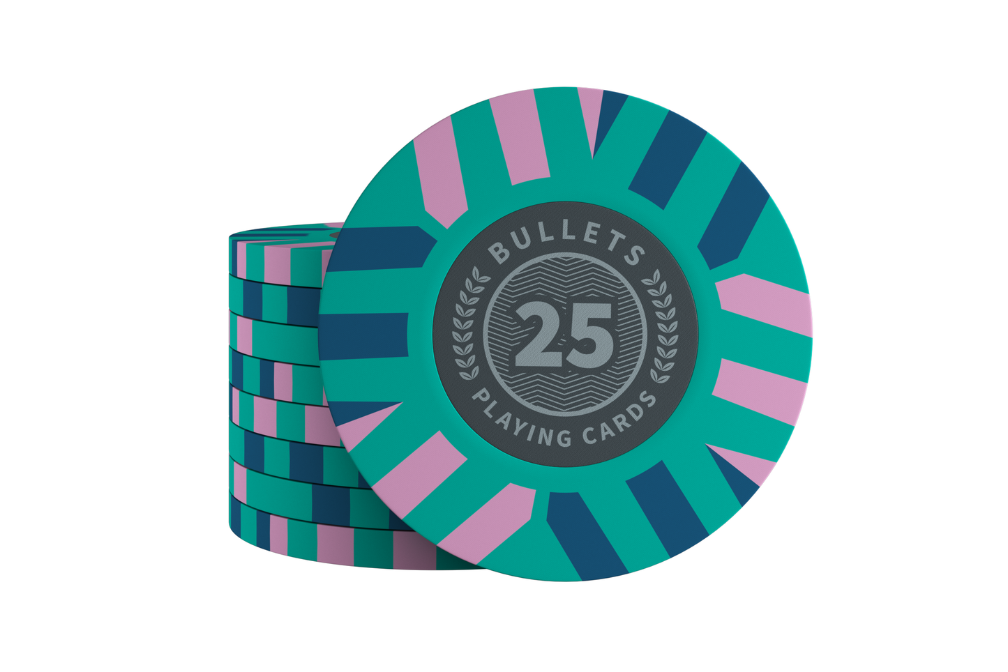 Clay Poker Chips "Salvatore" mit Werten, ohne Metallkern - 25er Rolle
