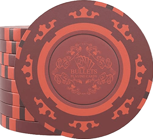 Clay Poker Chips "Corrado" ohne Werte - 25er Rolle - Bullets Playing Cards