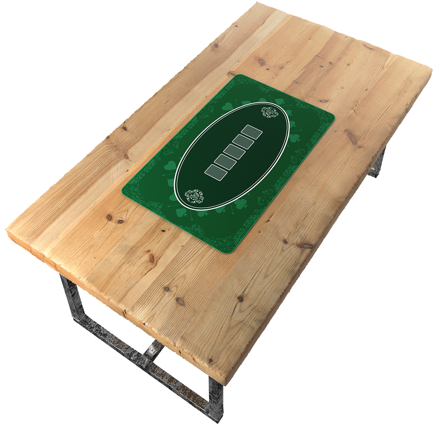Pokermatte 100x60 cm, eckig - Casino-Design