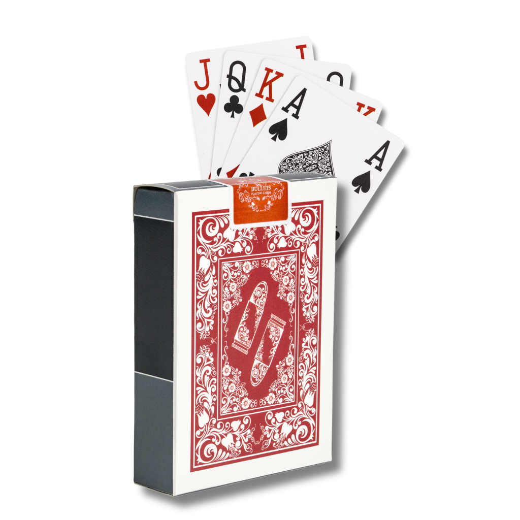 Pokerkarten aus Plastik, Poker-Size, Jumbo Index, Einzeldeck in Blau oder Rot, mit 2 oder 4 Eckzeichen