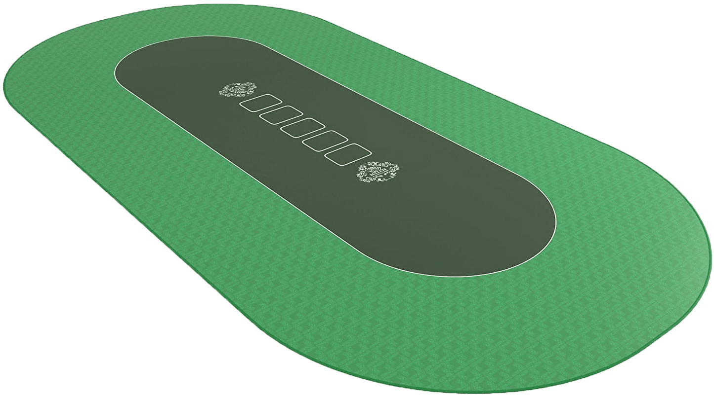 Pokermatte 180x90 cm, oval - Bullets Playing Cards
