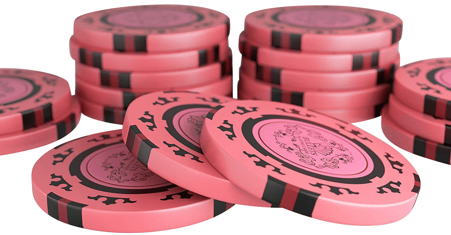 Clay Poker Chips "Corrado" ohne Werte - 25er Rolle - Bullets Playing Cards