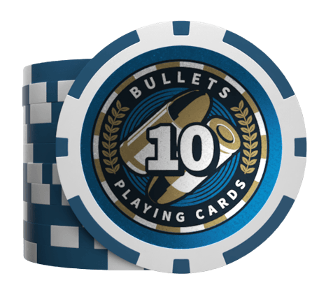 Plastik Poker Chips "Christopher" mit Werten - 25er Rolle - Bullets Playing Cards