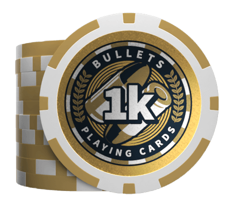Plastik Poker Chips "Christopher" mit Werten - 25er Rolle - Bullets Playing Cards