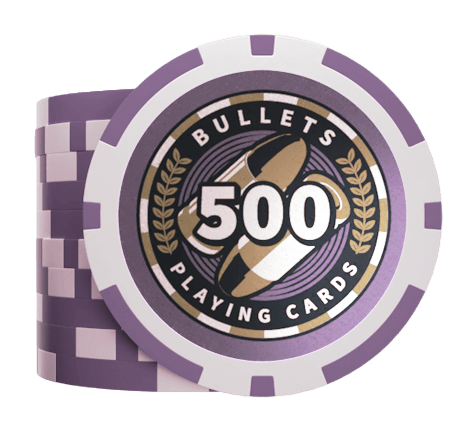 Plastik Poker Chips "Christopher" mit Werten - 25er Rolle - Bullets Playing Cards