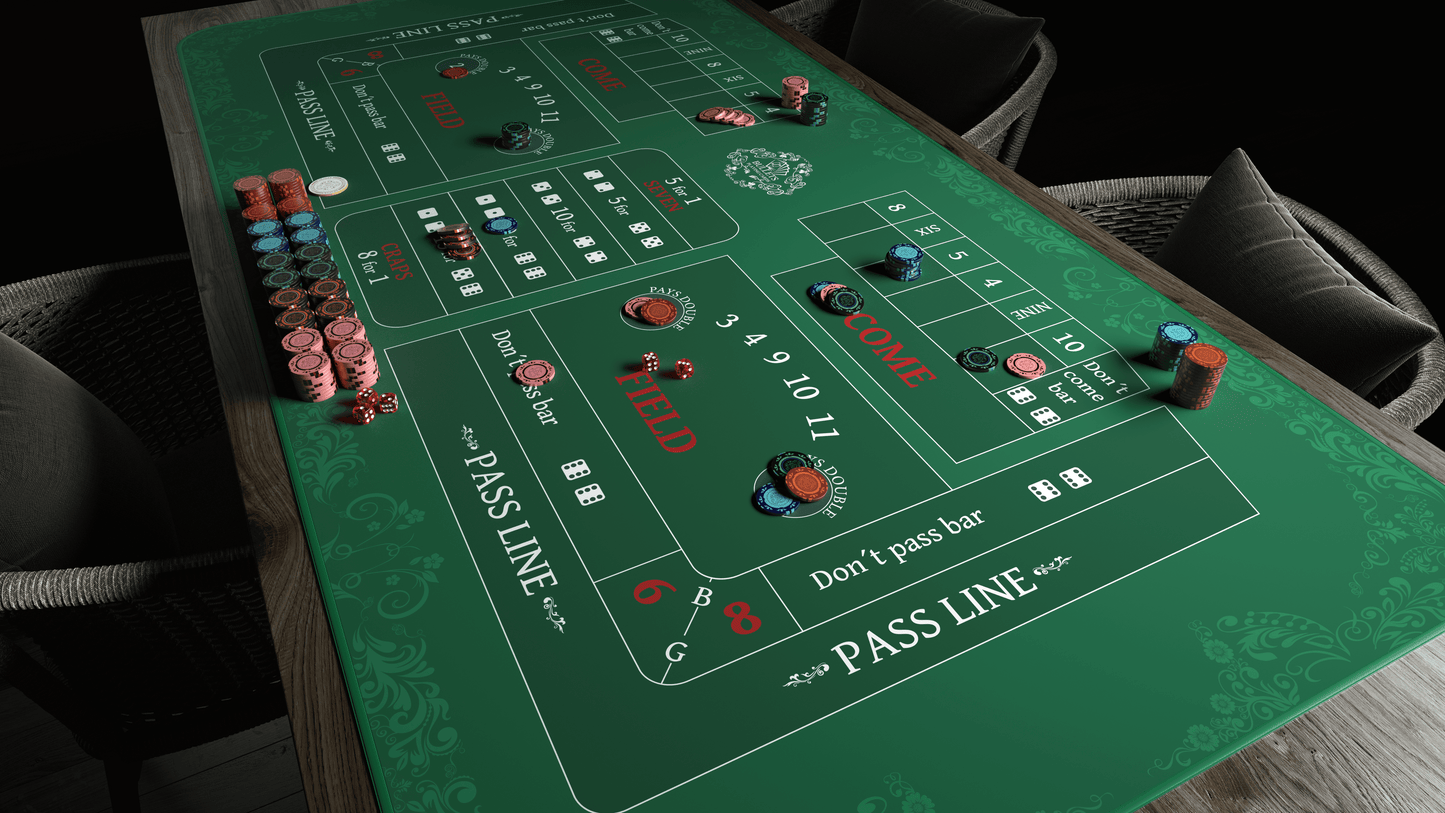 Craps-Matte 180x90 cm - Bullets Playing Cards