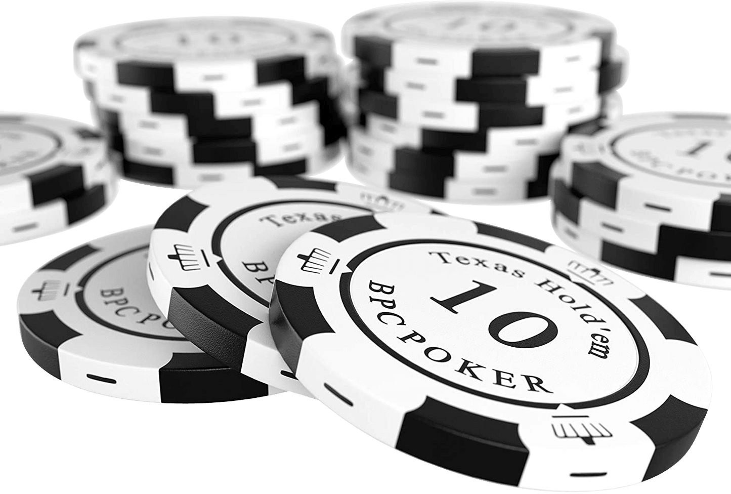 Pokerkoffer mit 300 Clay Pokerchips "Carmela" mit Werten