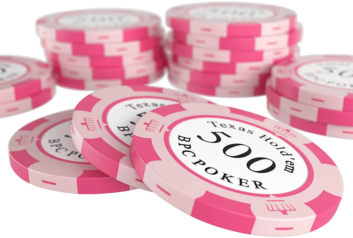 Pokerkoffer mit 300 Clay Pokerchips "Carmela" mit Werten