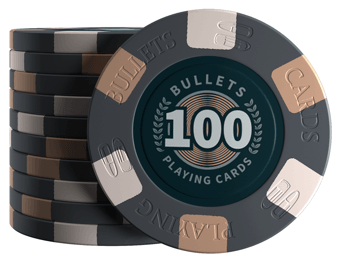 Keramik Poker Chips "Richie" mit Werten - 25er Rolle - Bullets Playing Cards