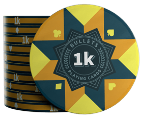 Keramik Poker Chips "Paulie" mit Werten - 25er Rolle - Bullets Playing Cards