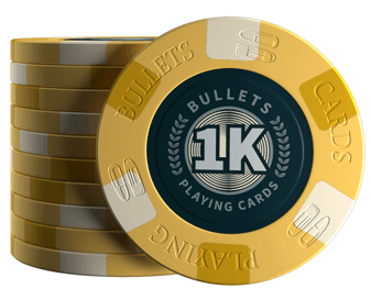Keramik Poker Chips "Richie" mit Werten - 25er Rolle - Bullets Playing Cards