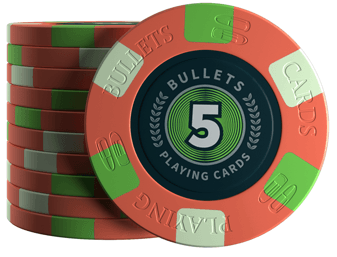 Keramik Poker Chips "Richie" mit Werten - 25er Rolle - Bullets Playing Cards