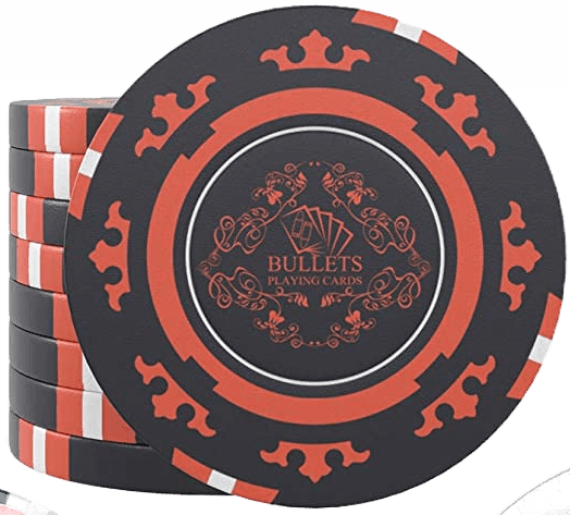 Clay Poker Chips "Corrado" ohne Werte - 25er Rolle - Bullets Playing Cards