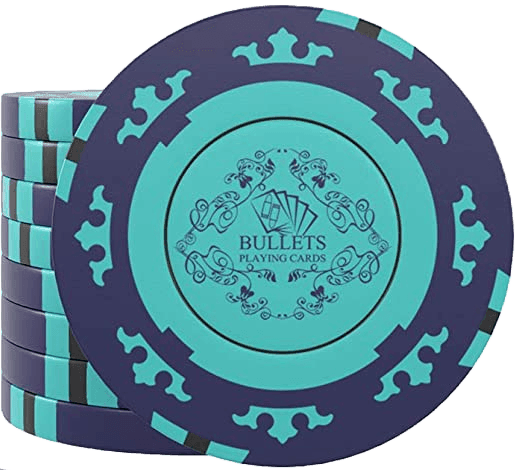 Clay Poker Chips "Corrado" ohne Werte - 25er Rolle - Bullets Playing Cards