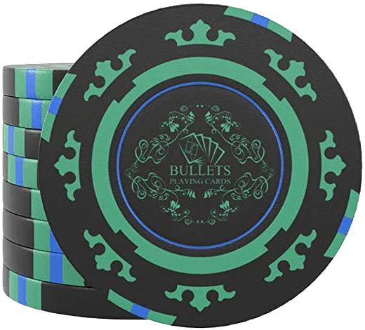 Clay Poker Chips "Corrado" ohne Werte - 25er Rolle - Bullets Playing Cards