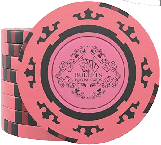 Clay Poker Chips "Corrado" ohne Werte - 25er Rolle - Bullets Playing Cards