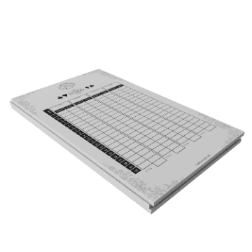 Rommé Notizblock, doppelseitige Ersatzblöcke für Rommé-Set - Bullets Playing Cards