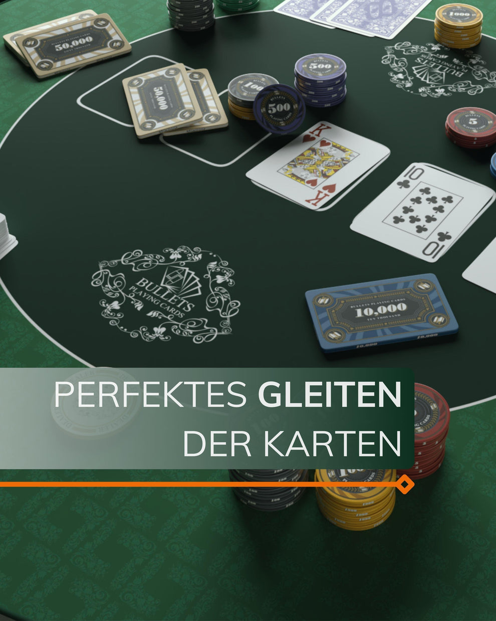 Pokermatte 'Classic' - verschiedene Farben und Größen - Bullets Playing Cards