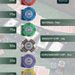 Poker Koffer mit 300 Clay Pokerchips "Tony" mit Werten