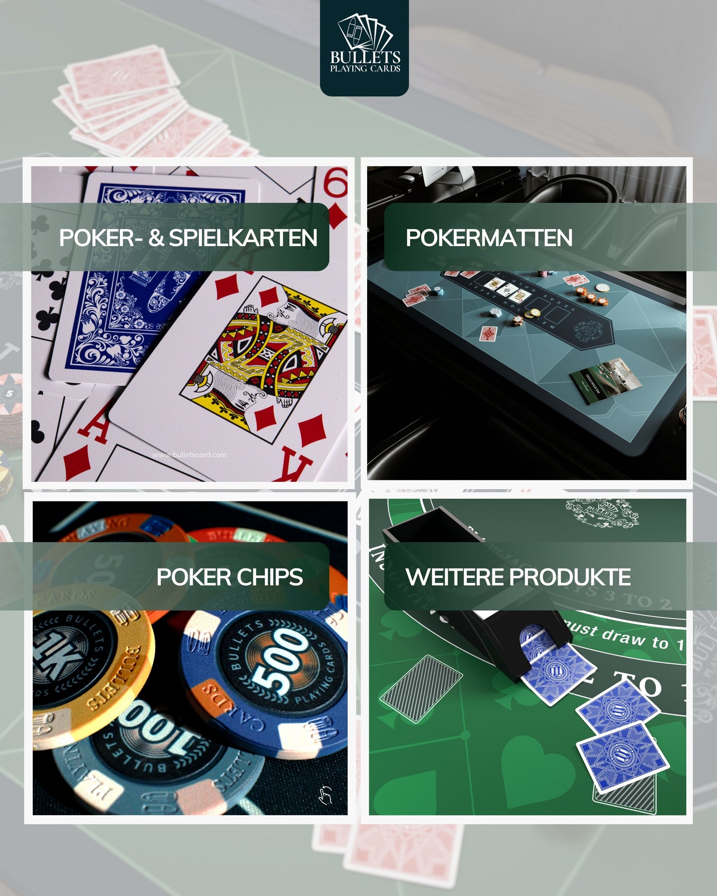 Mallette de poker avec 300 jetons de poker "Christopher" en plastique avec valeurs - set de démarrage