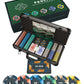 Poker case with 300 ceramic poker chips "Paulie" with values
