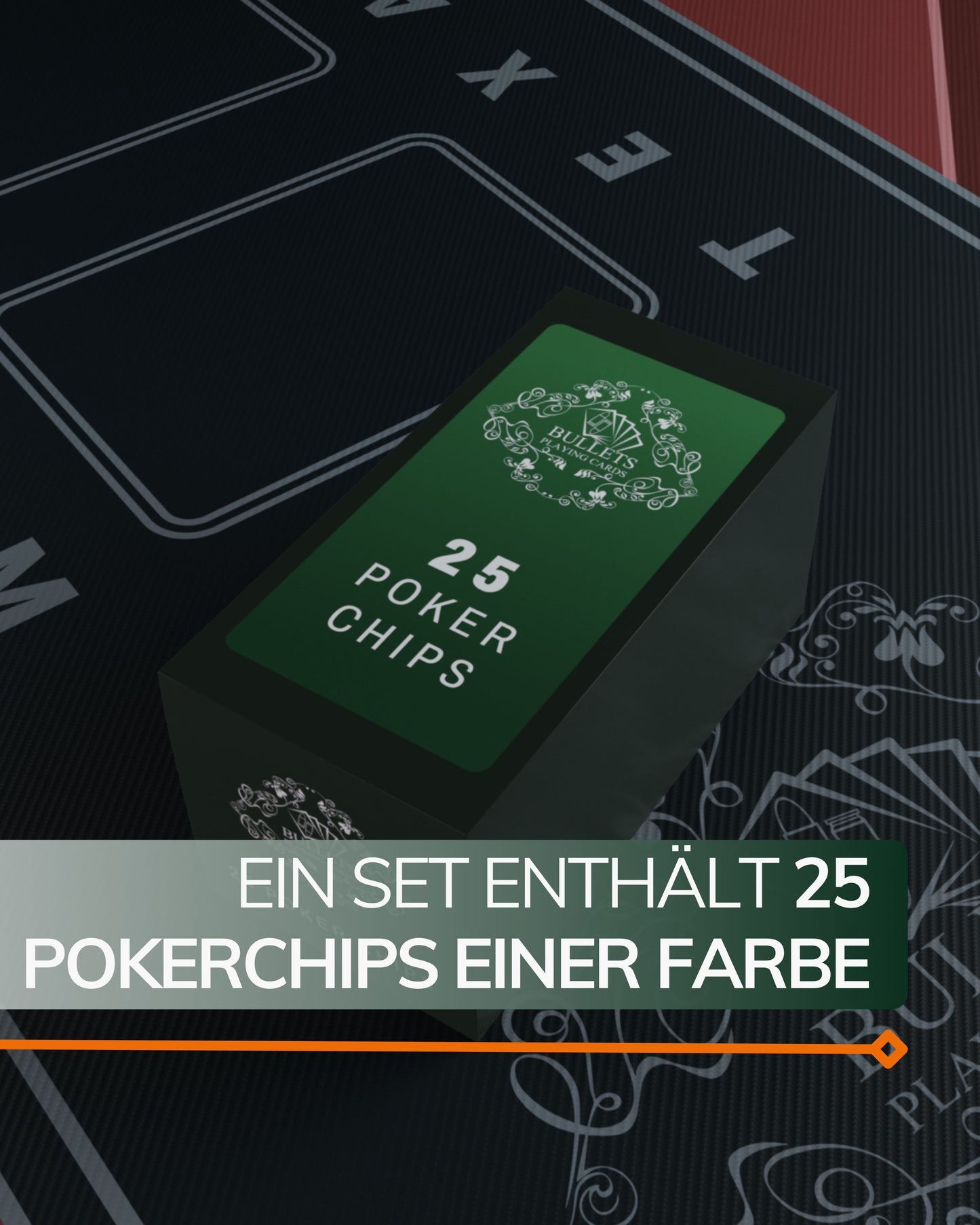 Plastik Poker Chips "Janice" mit Werten - 25er Rolle