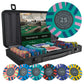 Pokerkoffer mit 300 Clay Pokerchips "Salvatore" mit Werten