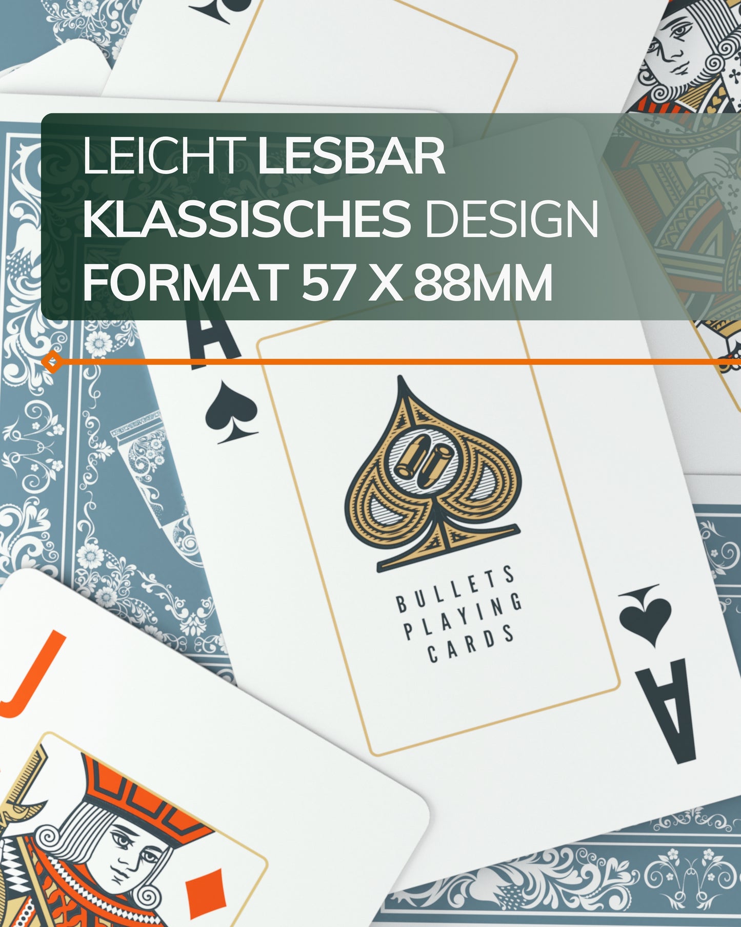 Doppelkopf Kartenspiel – 48 wasserfeste Spielkarten aus Kunststoff