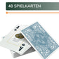 Doppelkopf Kartenspiel – 48 wasserfeste Spielkarten aus Kunststoff