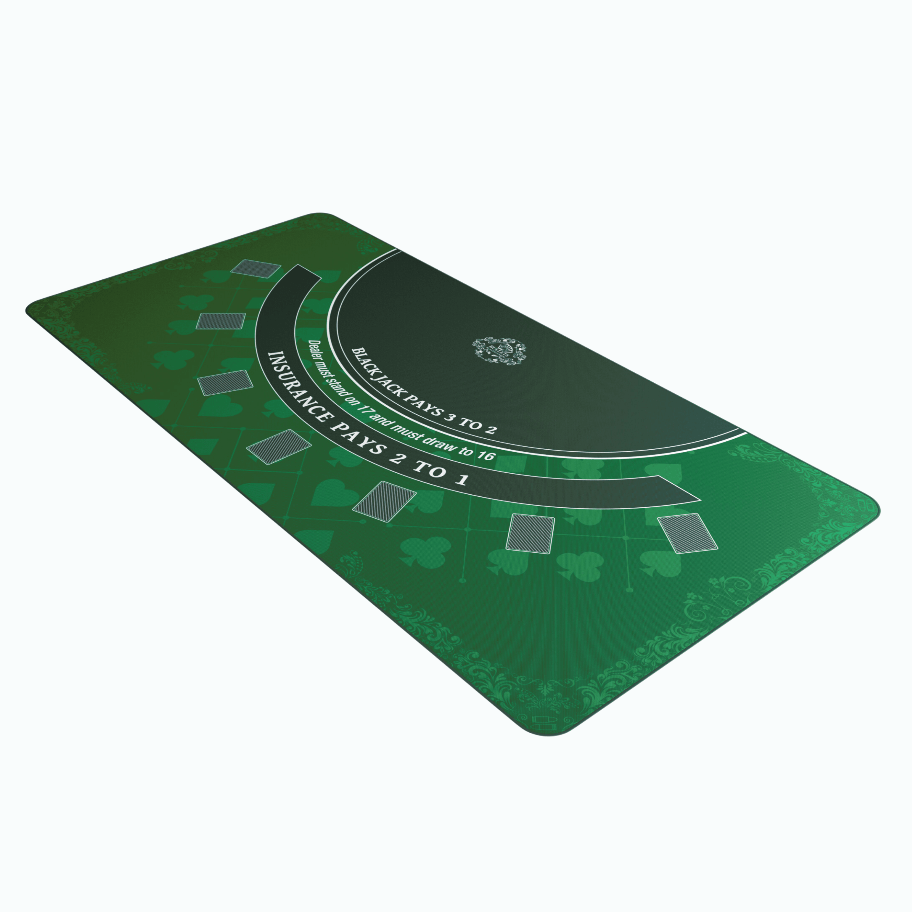 Alfombra De Póquer Bullets Playing Cards – Tapete Negro 100 Cm, Diseño Paulie Para Texas Holdem Y Blackjack