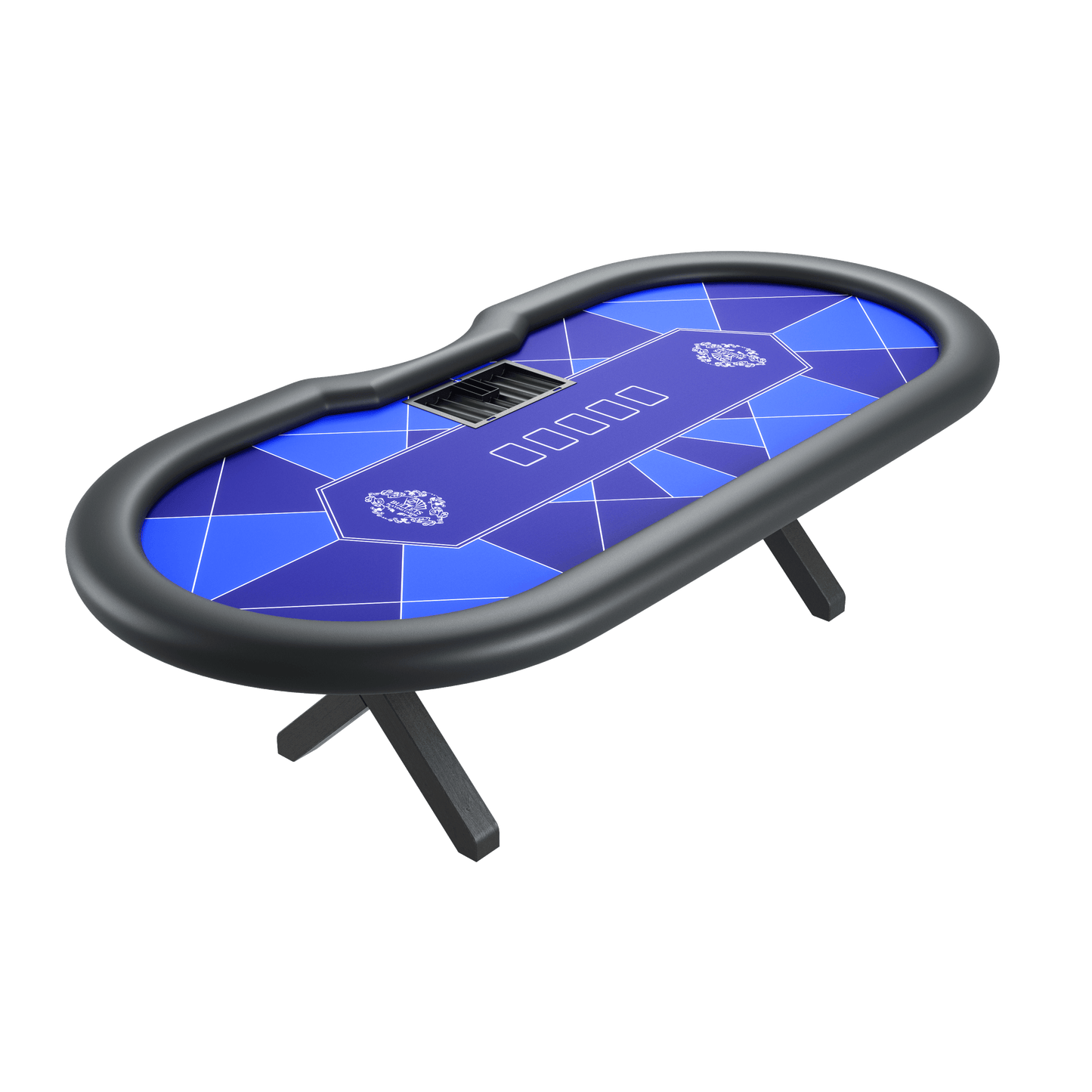 Table de poker professionnelle avec position croupier (270x130cm)