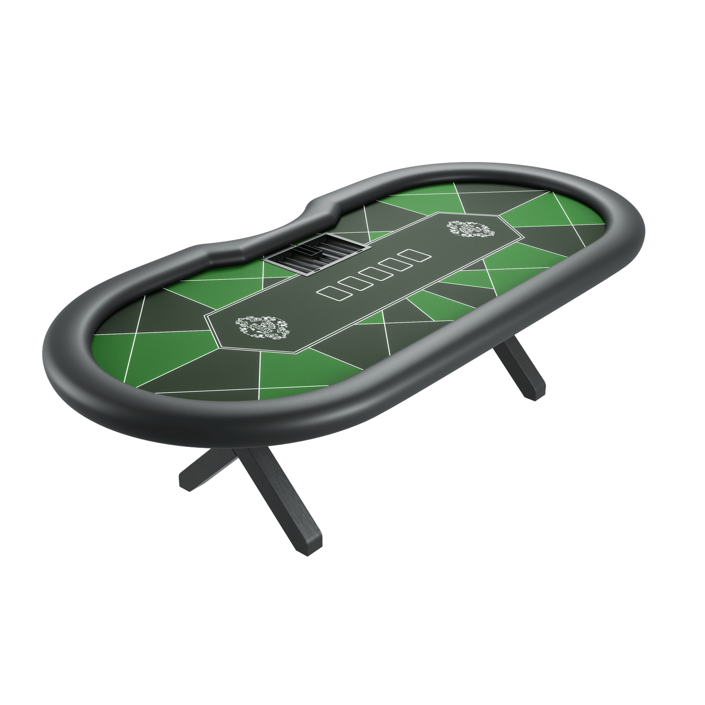 Table de poker professionnelle avec position croupier (270x130cm)