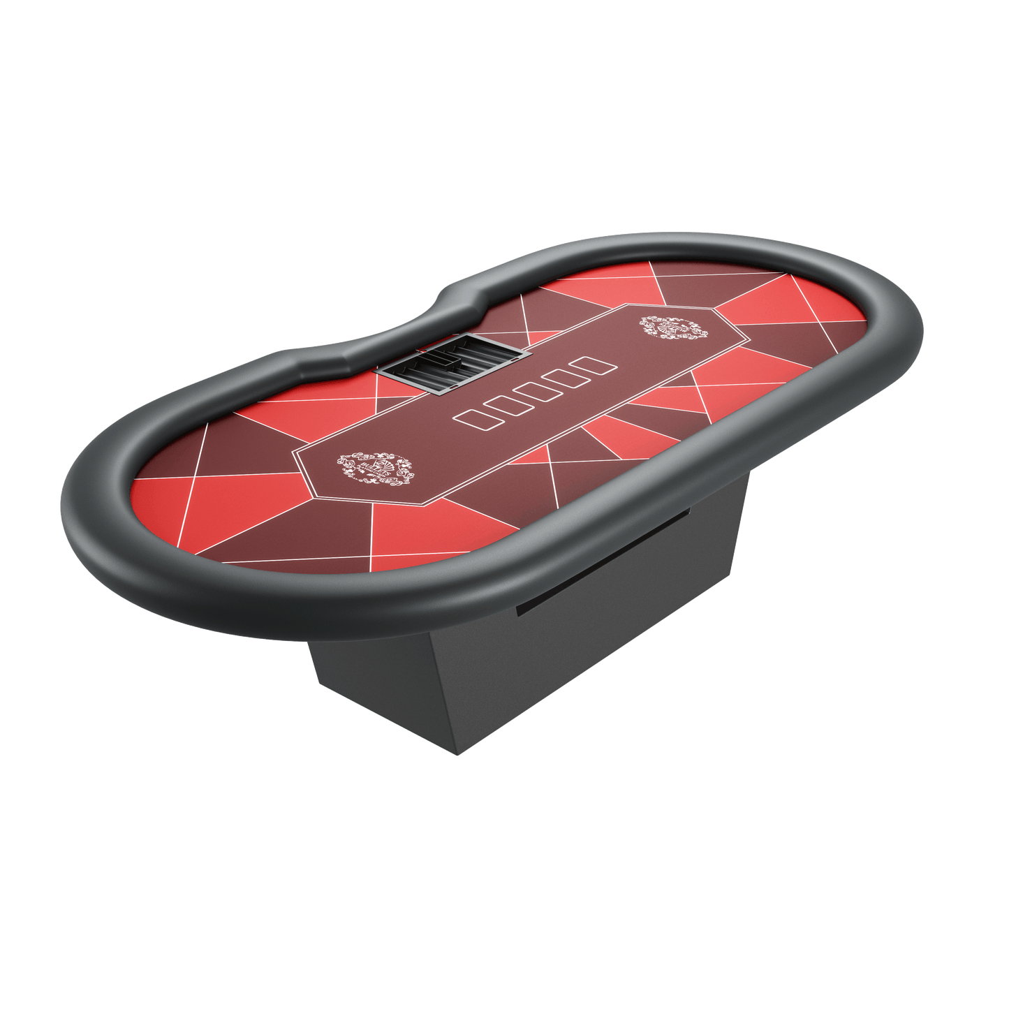 Table de poker professionnelle avec position croupier (270x130cm)