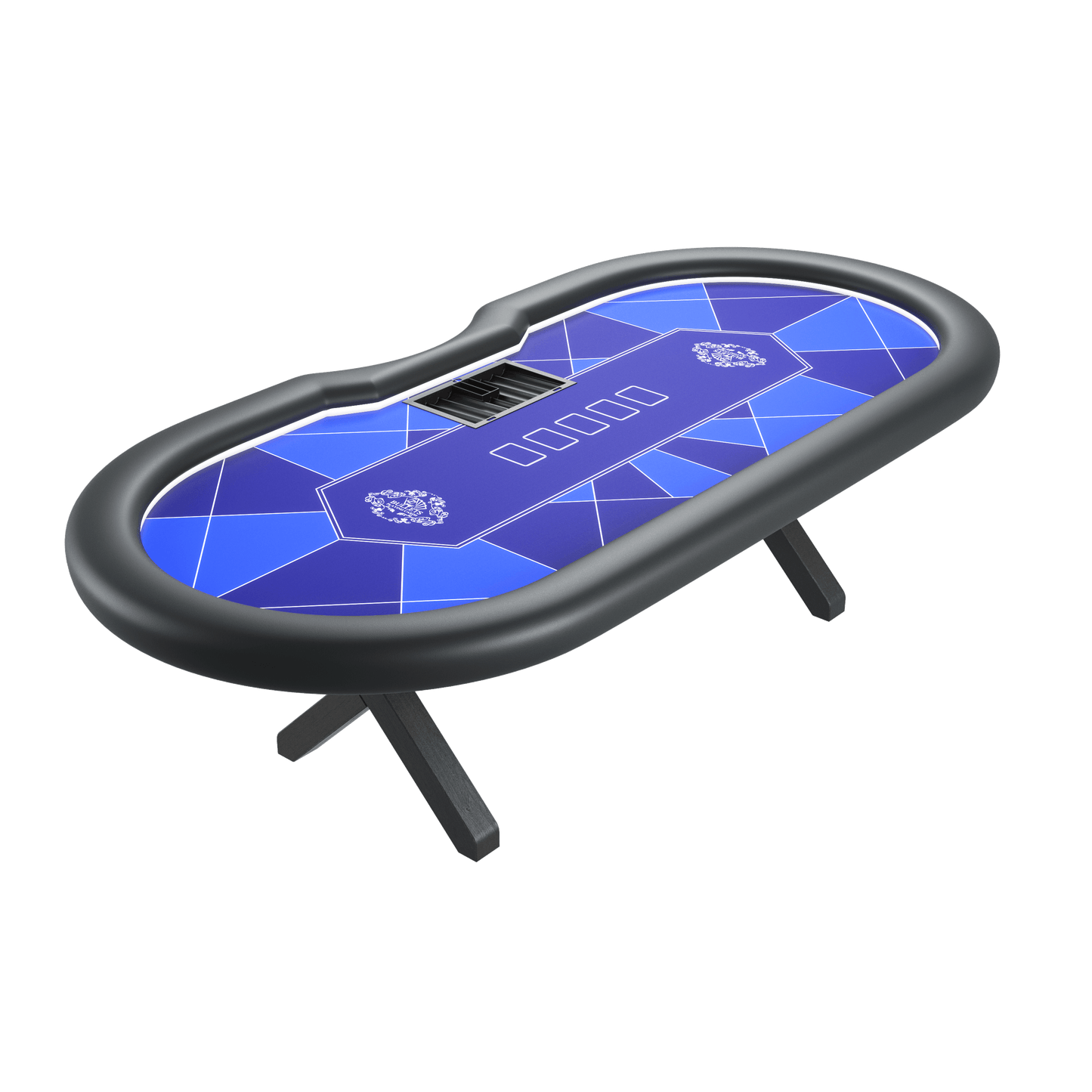 Table de poker professionnelle avec position croupier (270x130cm)