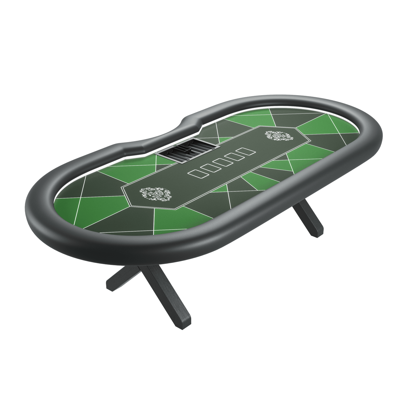 Table de poker professionnelle avec position croupier (270x130cm)