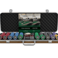 Pokerkoffer mit 500 Keramik Pokerchips "Silvio" mit Werten - Bullets Playing Cards