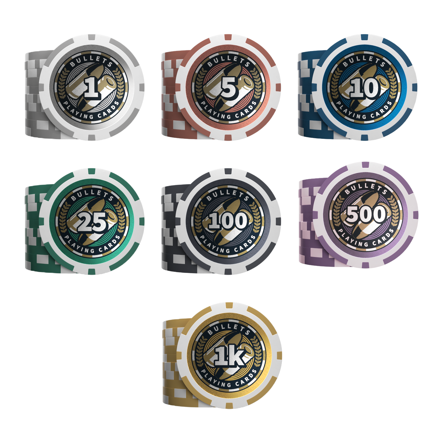 Mallette de poker avec 500 jetons de poker "Christopher" en plastique avec valeurs - set de démarrage